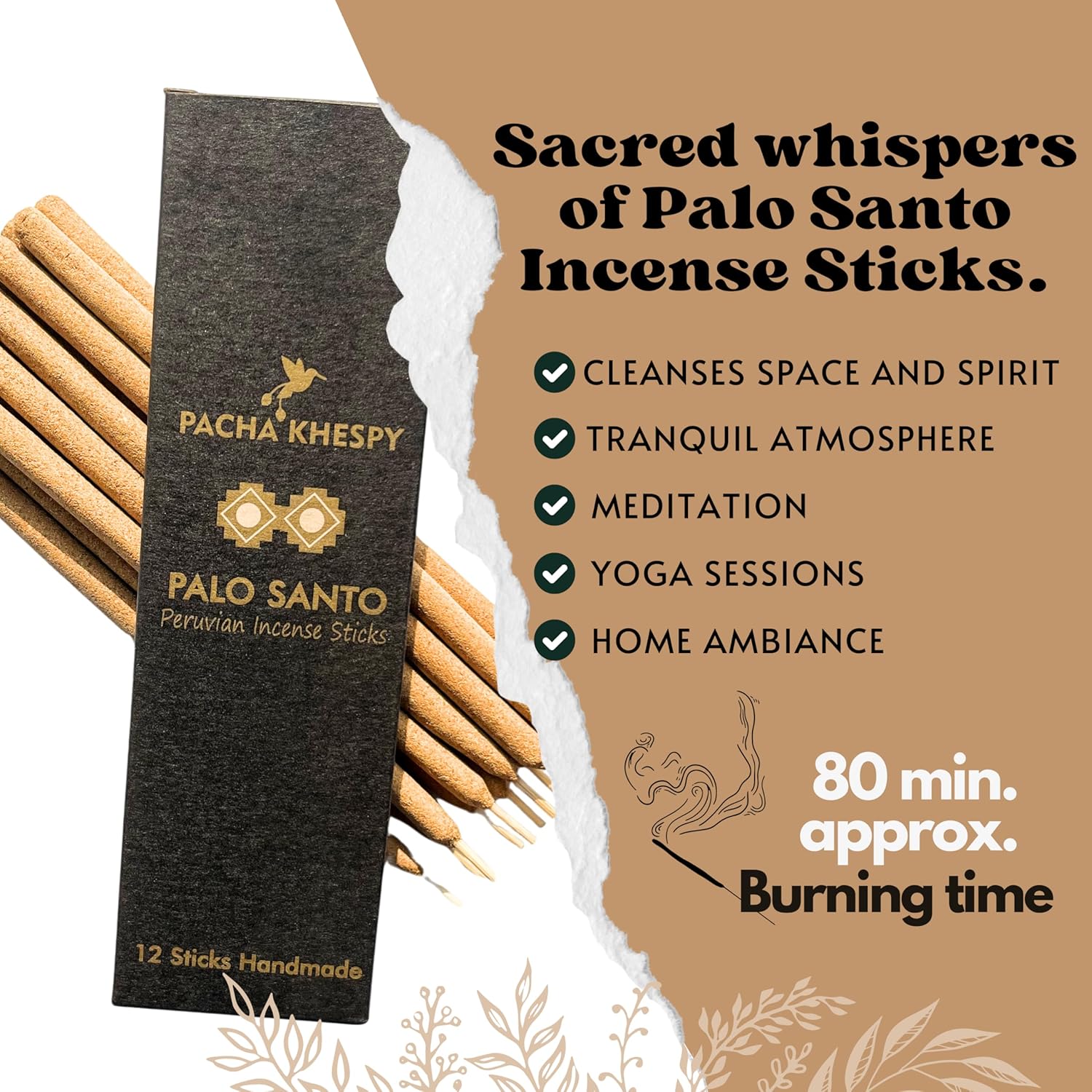 Palo Santo Incense Sticks - 12 Pack Natural
