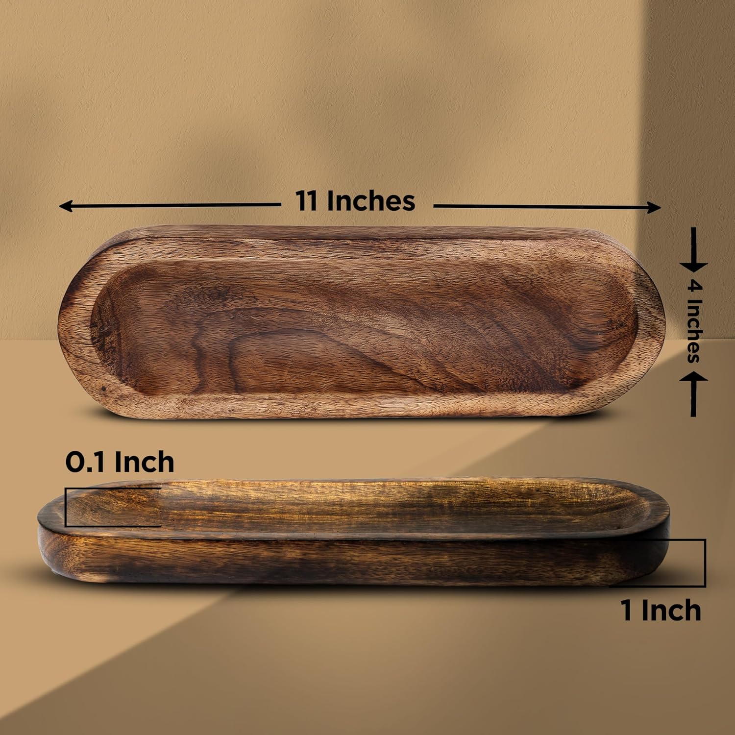 Raajsee Wooden Incense Holder - 12x5 Inch Ash Catcher