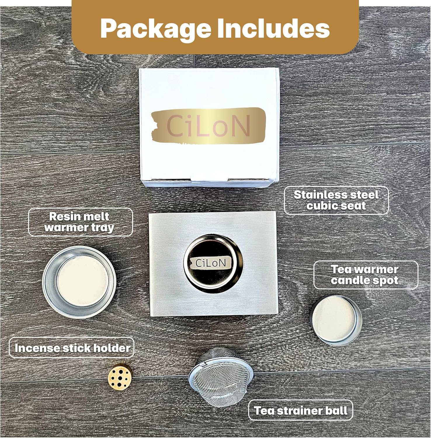 CiLon 4in1 Incense Holder with Tea Candle Warmer and Essential Oil Diffuser 1