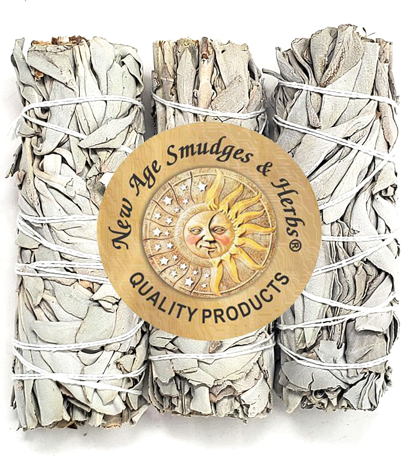 Pack of 3 Premium California White Sage Incense Sticks 4 Inches